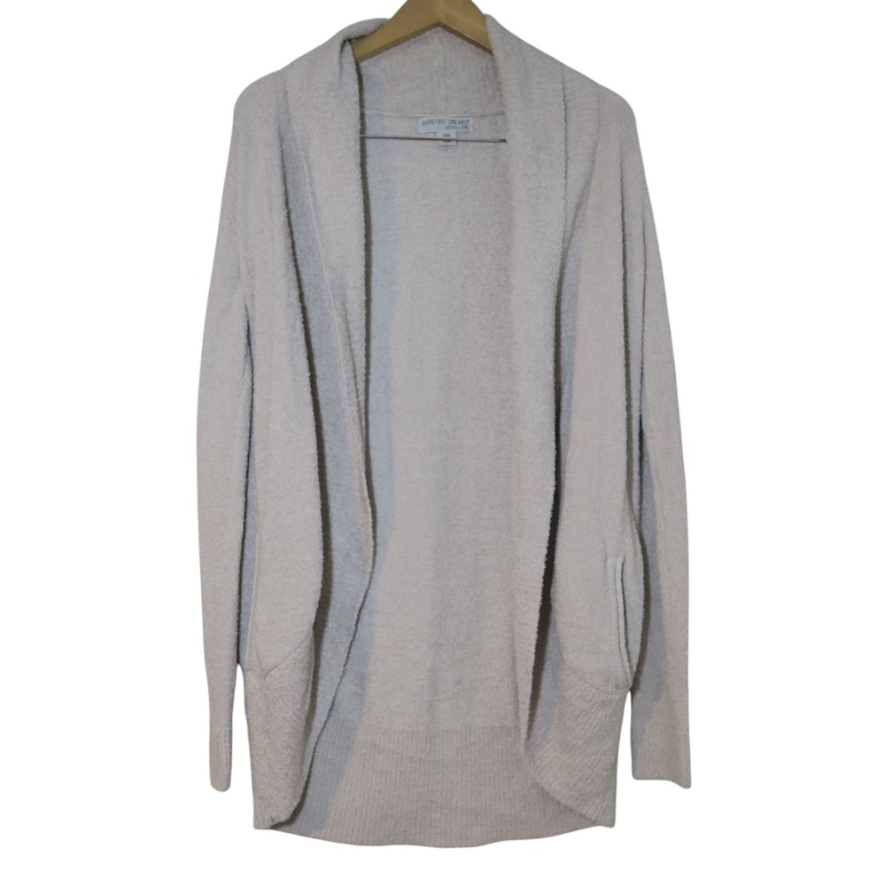 Barefoot Dreams CozyChic Lite Circle Cardigan Knit Open Front Super Soft‎ Taupe